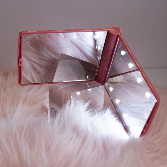 compact lighted mirror