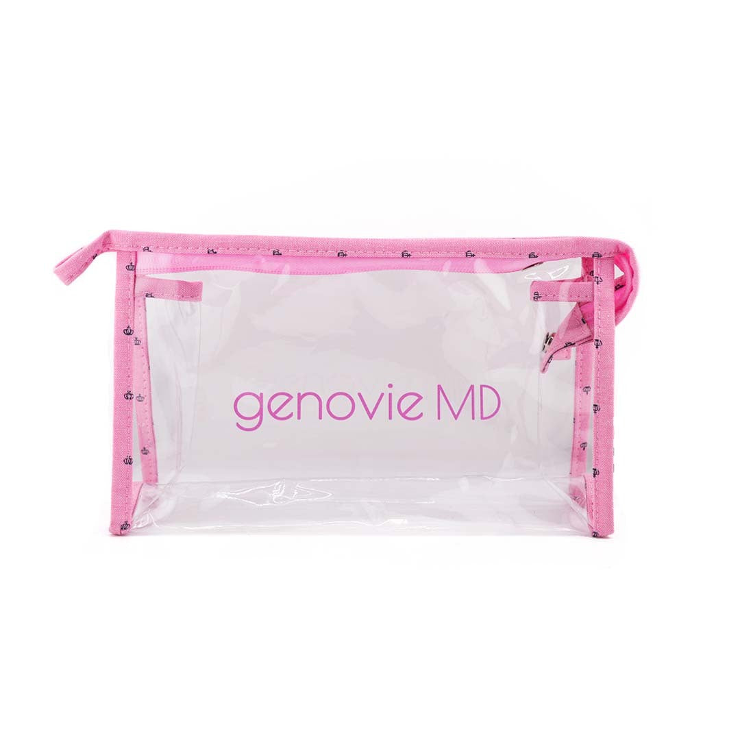 Clear Pink Makeup and Skincare Bag