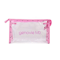 Clear Pink Makeup And Skincare Bag