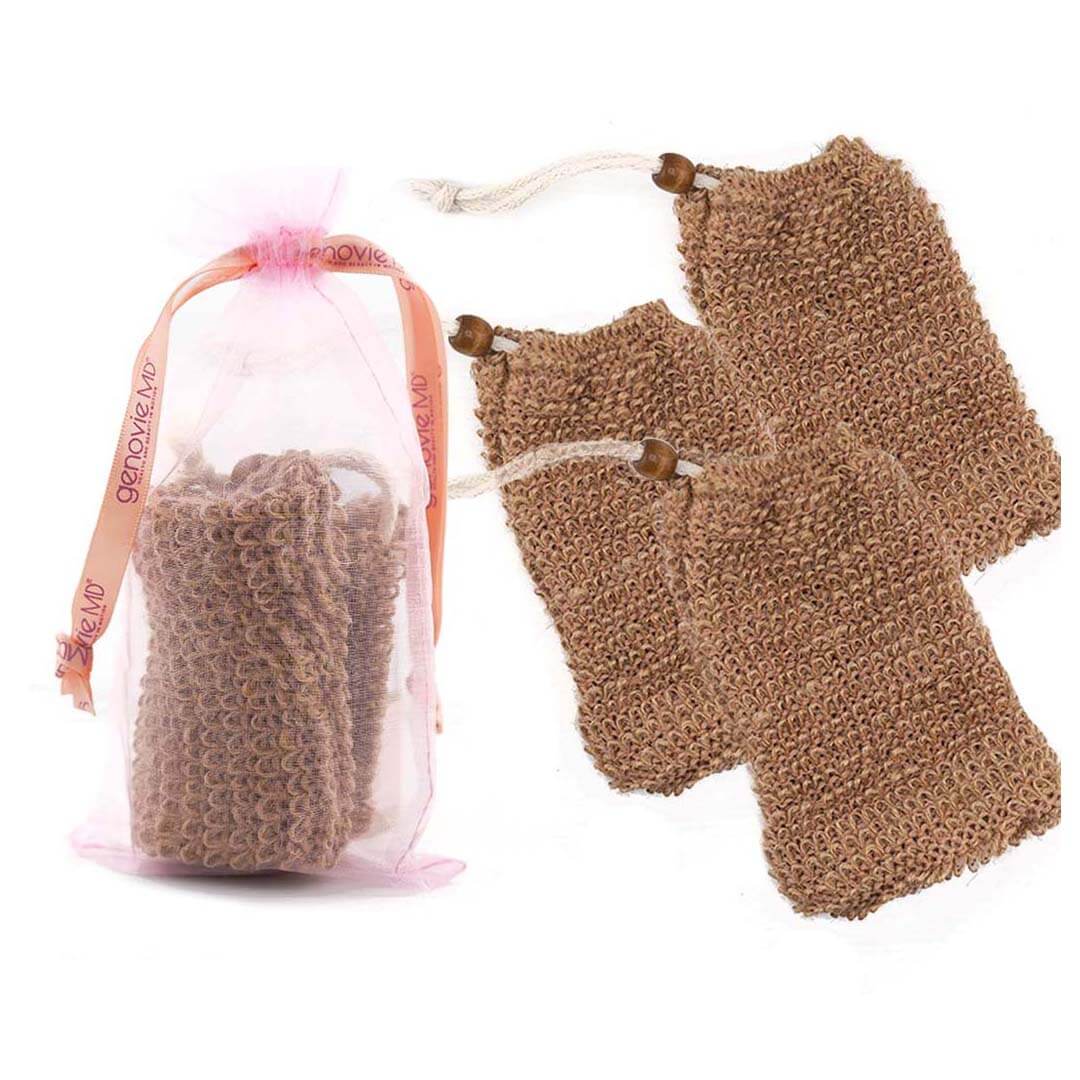bar soap exfoliating pouch